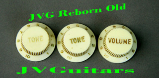 JVG-Reborn Old Vintage Repo Strat knob set 3  $ 45.00